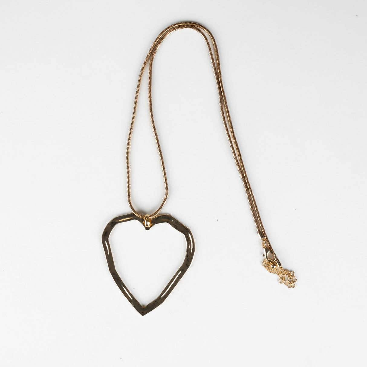 Big Heart Pendant Long Necklace