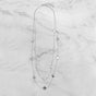 Tiny Steel Disk In Long Chain Neckalce
