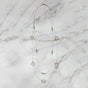 Pearl In Cicles And Steel Beads Necklace