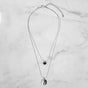 Oval Disk Rays Pendant Necklace