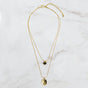 Oval Disk Rays Pendant Necklace
