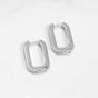 Rectangle With CZ Earrings