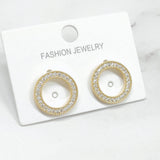 Circle With CZ Earrings