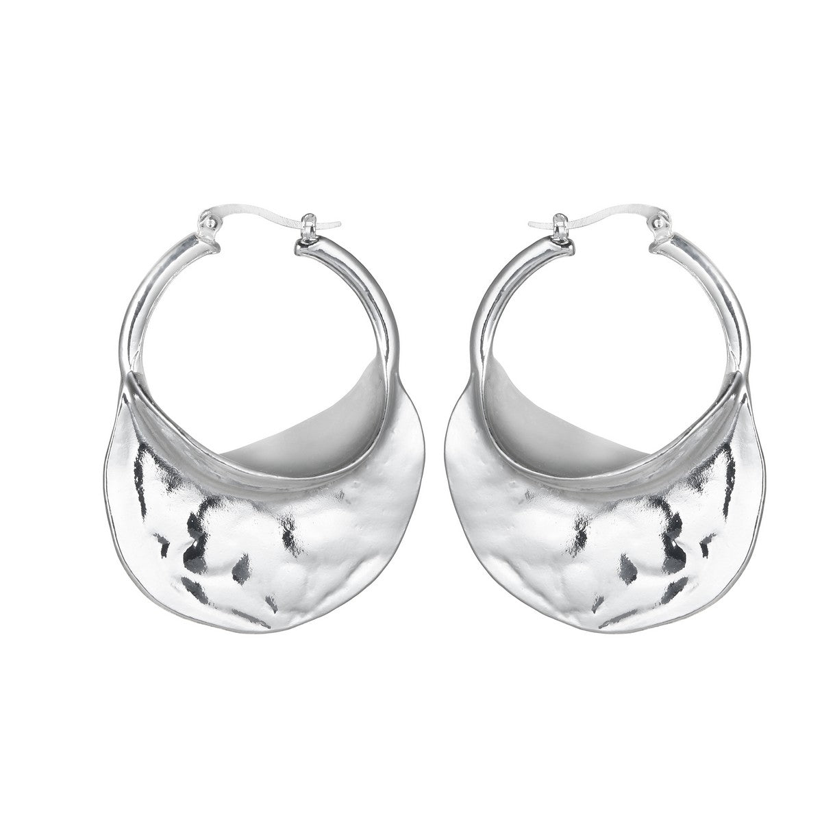 Silvery Fulani Hoop Earrings YT22806SLR