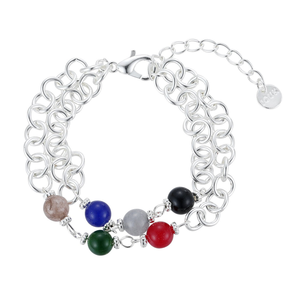 Multi Colour Sliver Chain Bracelet  YT22906SLR