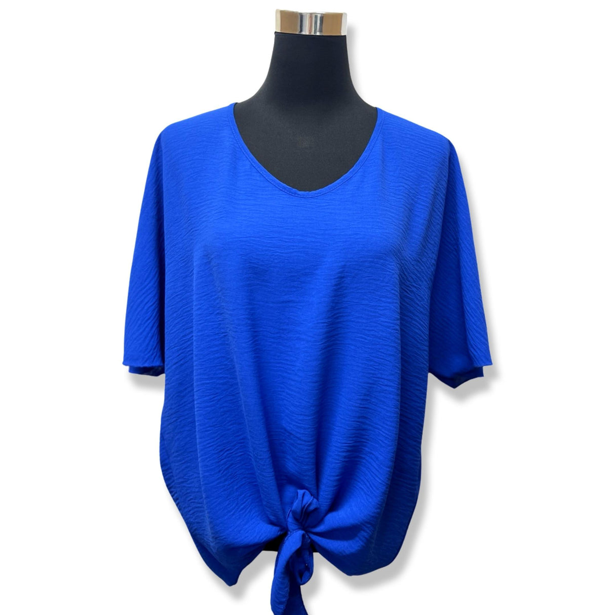 TIE-UP BLOUSES 15 PLAIN COLORS V NECK FLUTTERING BATWING SLEEVES