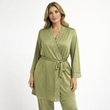 Luxury Silk Feel Lace Trim Lounge Set UK Size 10–24