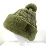 Women's Faux Fur Winter Pom Pom Hat SUPER SOFT SUPER COZY Plush warm lining inside