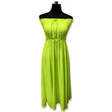 LADIES BACK TIED MAXI DRESS SMOCK SUPER STRETCHY