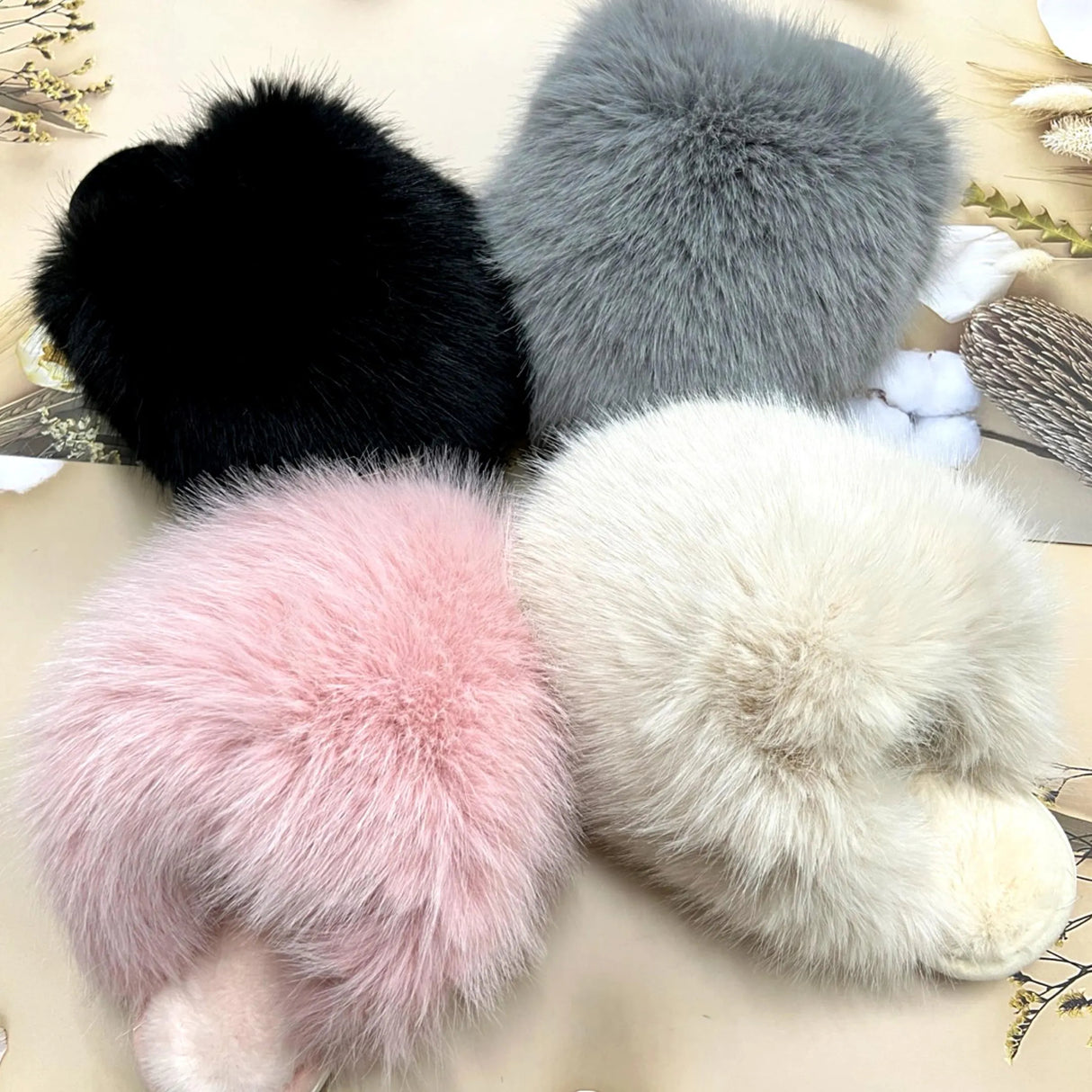 Ladies Faux Fur Pom Pom Slippers Super Soft Cushion Insole Non-shedding Best Durable Eva Anti-Slippery Sole UK Size 3-8