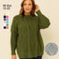 Chunky Cable Knitted Oversized Stretchy Winter Pullover Jumper
