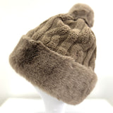 Women's Faux Fur Winter Pom Pom Hat SUPER SOFT SUPER COZY Plush warm lining inside