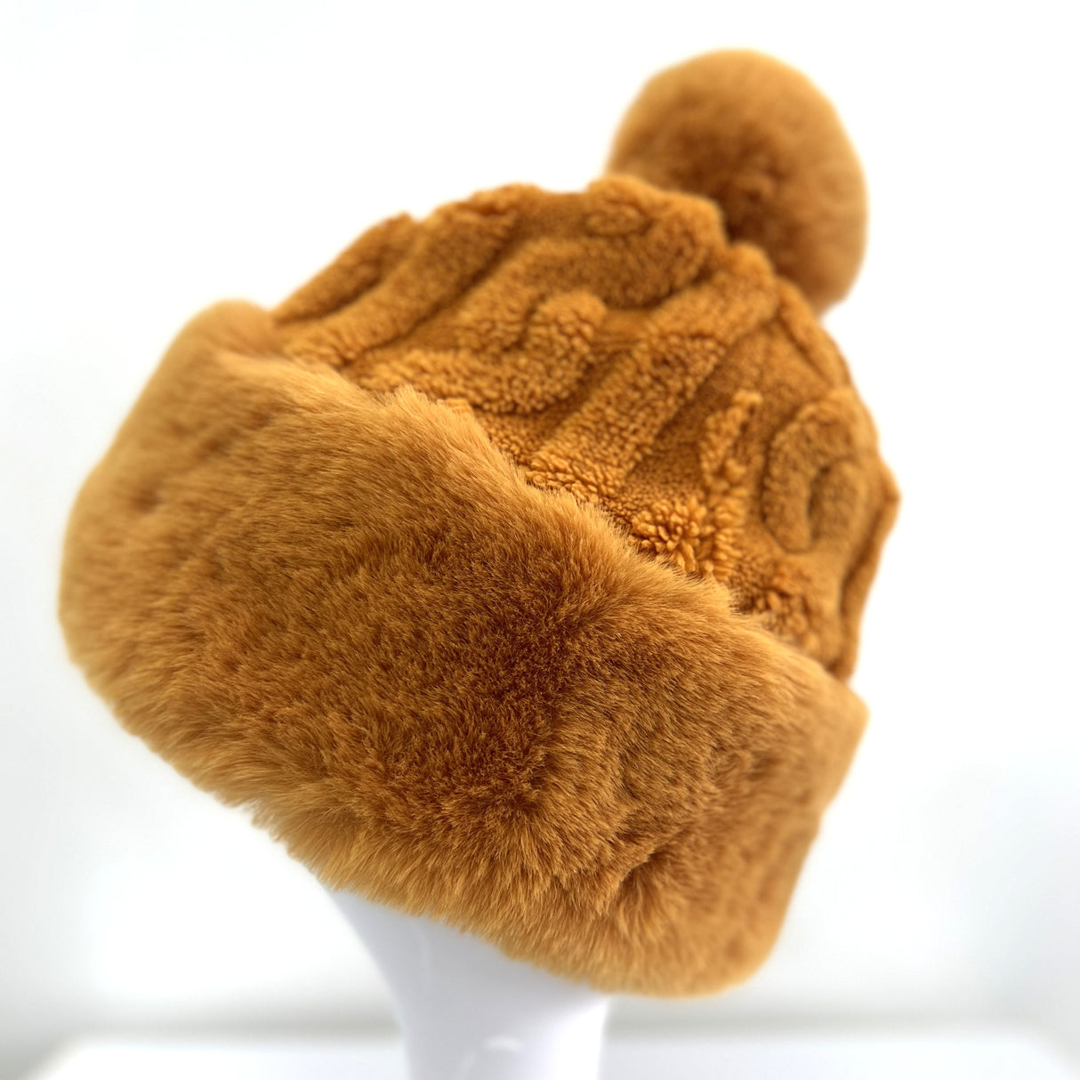 Women's Faux Fur Winter Pom Pom Hat SUPER SOFT SUPER COZY Plush warm lining inside