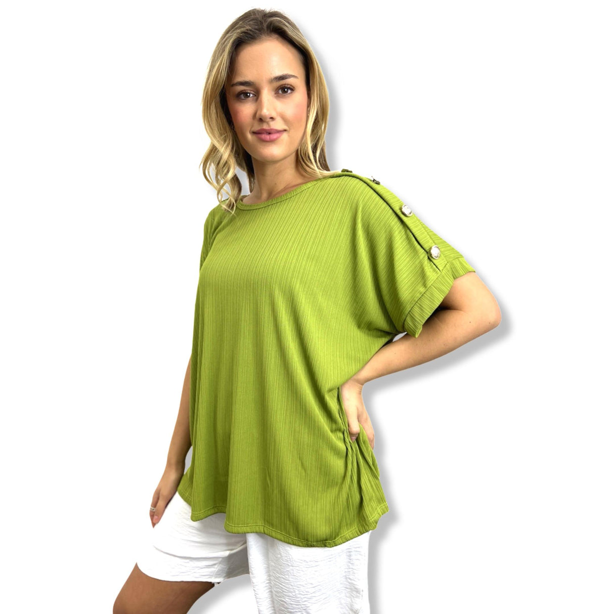 BUTTON TOP LADISE TOP SUPER STRETCHY ONE SIZE FITS ALL 12-24