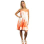 PLEATED BABYDOLL LADIES CASUAL MINI DRESS SUMMER WAVE PRINTS