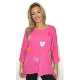 SWEETHEARTS EMBROIDERIED RELAXING FIT SWEATSHIRT ONESIZE FITS ALL 8-16