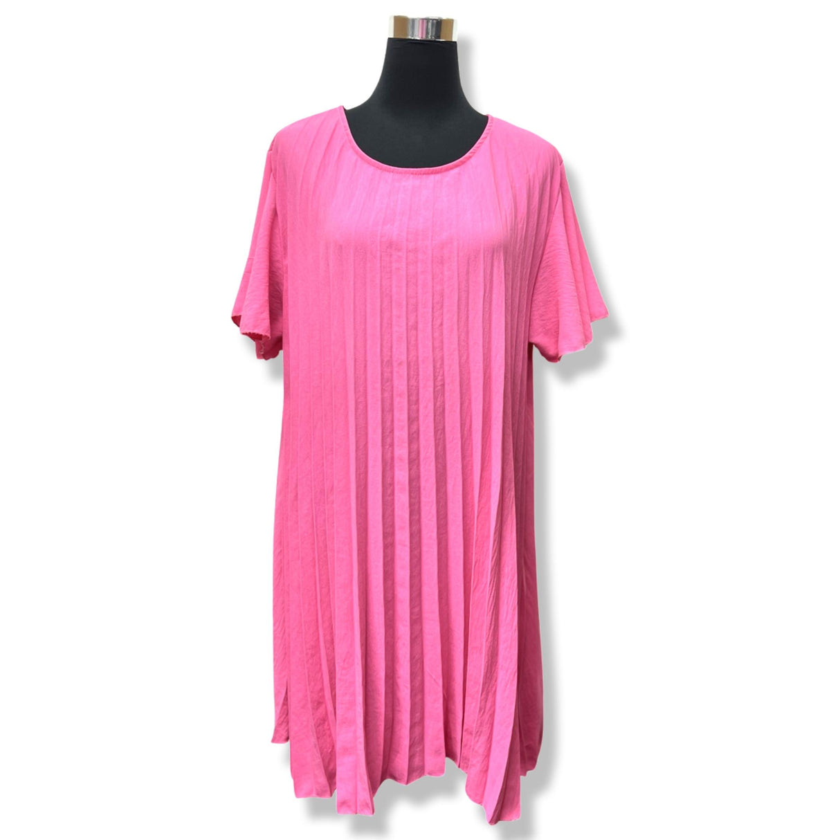 PLEATED MIDI DRESS SUPER FLOWING WITH FLUTTER SLEEVES PERFECT LENGTH FOR SUMMER