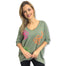 OVERSIZED STRIP 3/4 length multi hearts sweatshirts 100% cotton, plus size 10-24