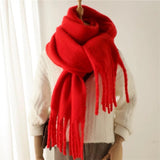 Fluffy Scarves With Chunky Tassels Super Soft Super Fluffy Cosy And Warm