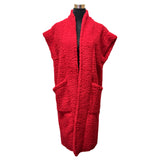 LONG WAISTCOAT TEDDY BEAR LADISE LONG WAISTCOAT SUPER SOFT 2 BIG POCKETS STYLISH COSY AND WARM