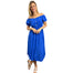 SUPER STRETCHY HIGH ELASTIC WAISTED A-LINE PLEATED 'MAMMA MIA' STYLE MIDI DRESS ONE SIZE FITS ALL