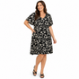 Women's Sparkle Floral Midi Dress - UK Size 12-22