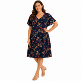 Women's Sparkle Floral Midi Dress - UK Size 12-22