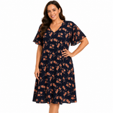 Women's Sparkle Floral Midi Dress - UK Size 12-22