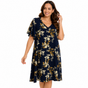Women's Sparkle Floral Midi Dress - UK Size 12-22