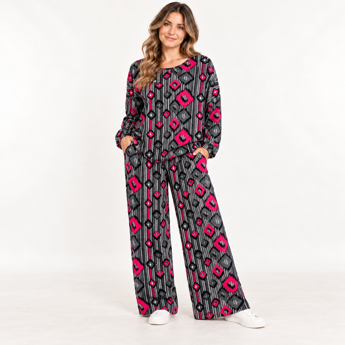 Comfort Valvet Feel Lounge Co-ord Sets ONE SIZE FITS ALL 12-24