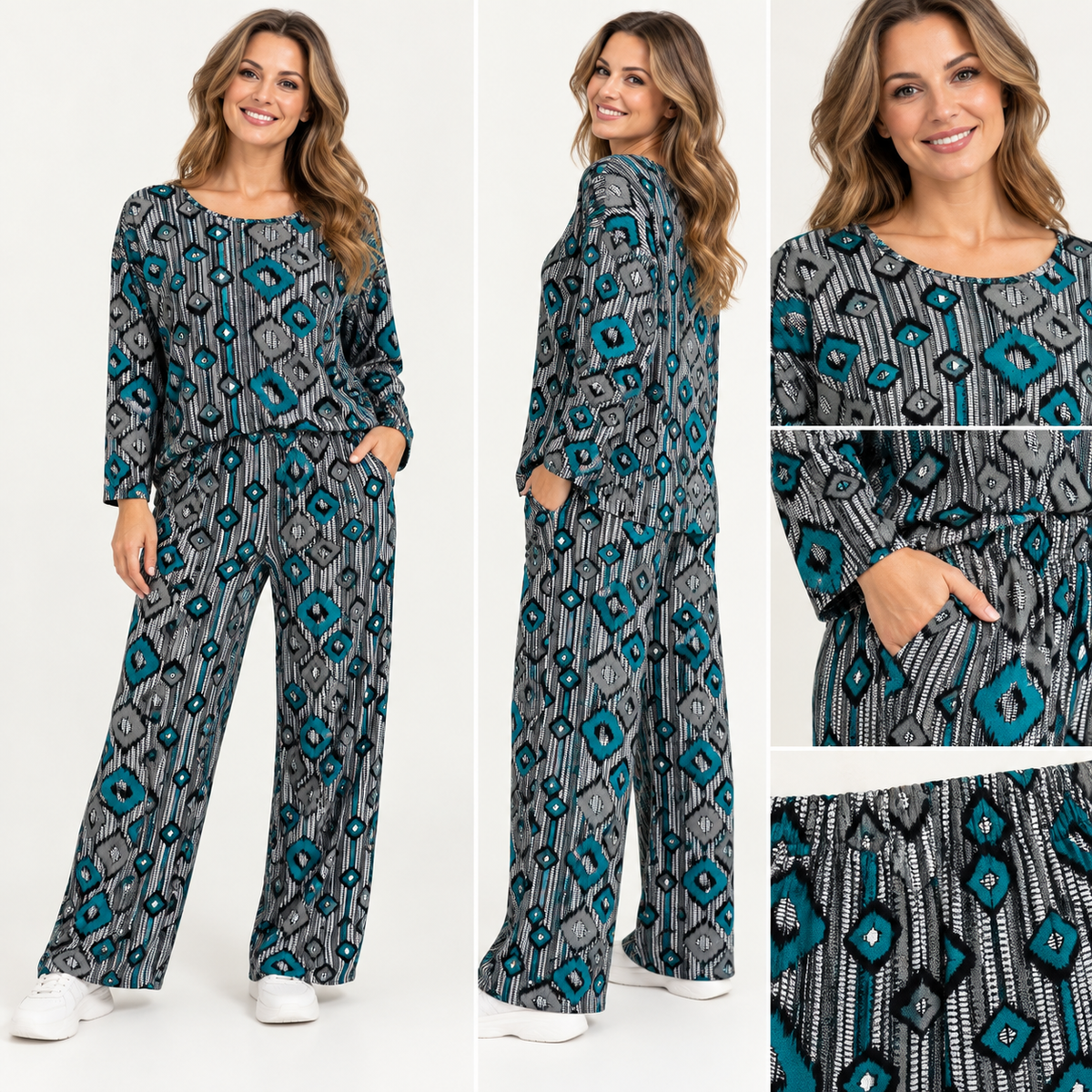 Comfort Valvet Feel Lounge Co-ord Sets ONE SIZE FITS ALL 12-24