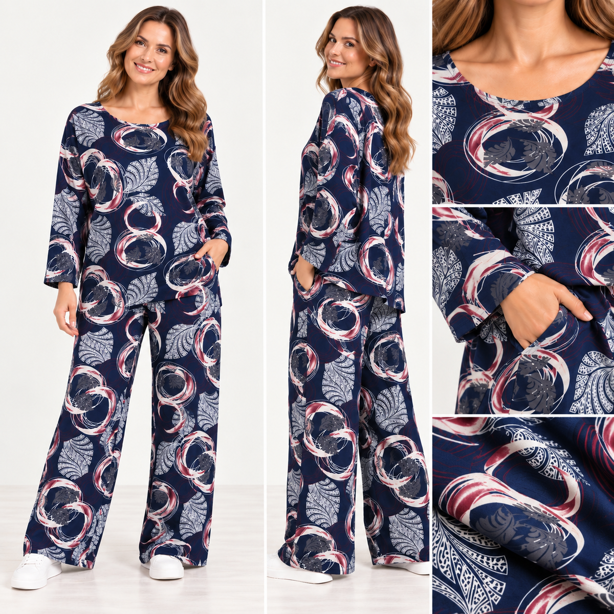 Comfort Valvet Feel Lounge Co-ord Sets ONE SIZE FITS ALL 12-24