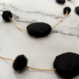 Bold Coral Faceted Bead Layered Necklace