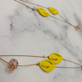Crimson Petal Bead Double-Layer Necklace