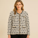 Parisian Vintage Tweed Cardigan With Pearl Buttons - UK SIZE 10-22