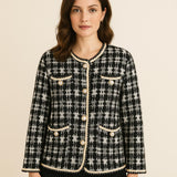 Parisian Vintage Tweed Cardigan With Pearl Buttons - UK SIZE 10-22