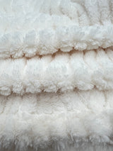 Super Fluffy Ladies Fleece Jacket With Big Hoodie Unique Textured Pattern - Oversized Ladies Fleece Jacket Onesize Fits 12-24 Plussize