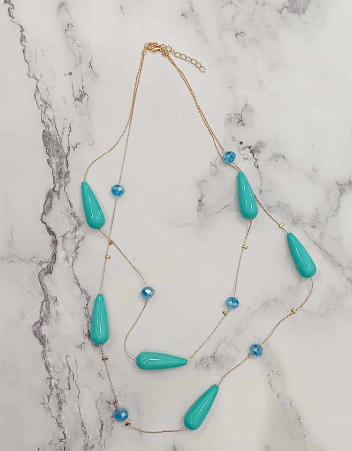 Hot Raindrop Double-Layer Necklace