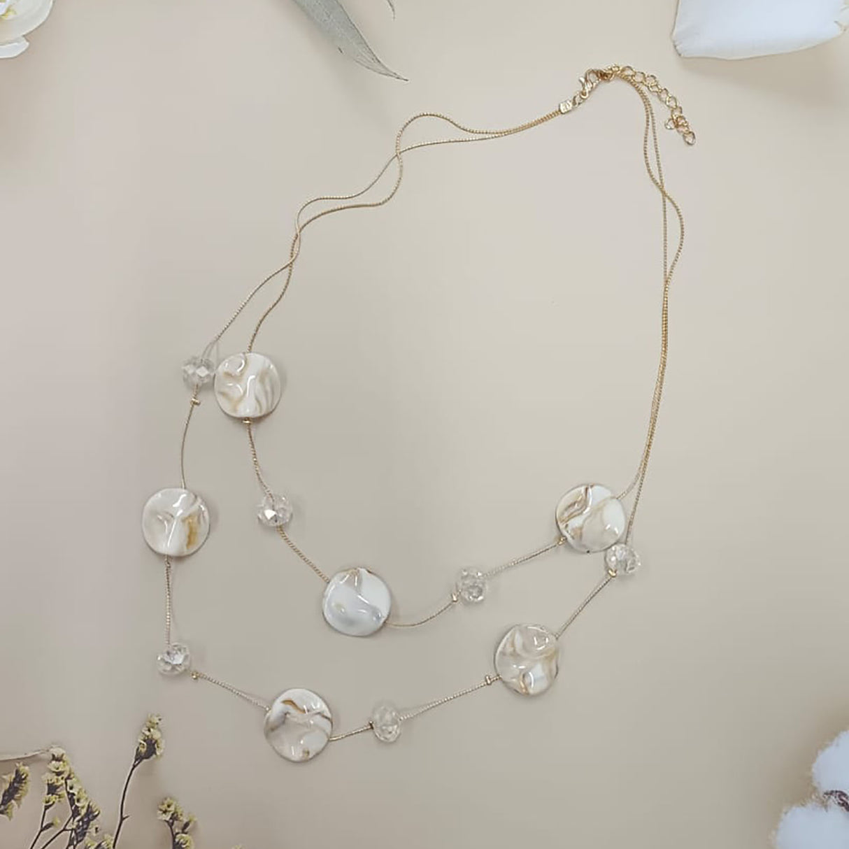 Violet Wave Double-Layer Necklace