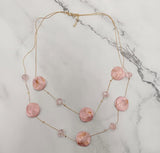 Violet Wave Double-Layer Necklace