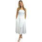 LADIES BACK TIED MAXI DRESS SMOCK SUPER STRETCHY
