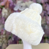 Faux Fur Winter Pom Pom Hat SUPER SOFT SUPER COZY