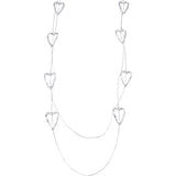 Hearts In A Double Chain Necklace