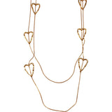 Hearts In A Double Chain Necklace