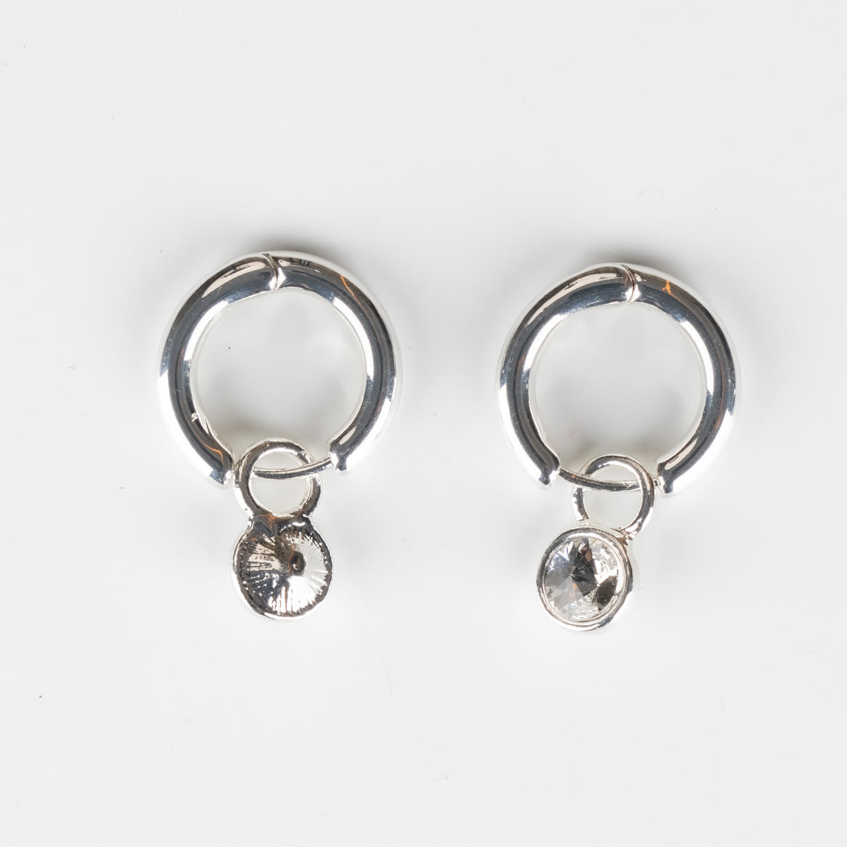 Dangling Clear Gem Earrings