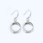 Twisted Oval Earrings Silver