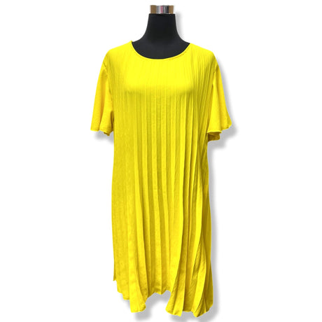 PLEATED MIDI DRESS SUPER FLOWING WITH FLUTTER SLEEVES PERFECT LENGTH FOR SUMMER