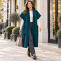 LADIES LONG WAISTCOAT TEDDY FLEECE GILET