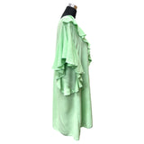 RUFFLE MIDI DRESS V-NECK BUTTERFLY RUFFLE HEM ONE SIZE 12-22 Fits All