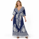 BOHO BREEZE V NECK MAXI DRESS SIZE 12-22